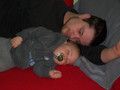 Shawn total müde bei Papa eingeschlafen