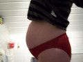 Claudia´s Babybauch bei 22+4 am 12.09.2010