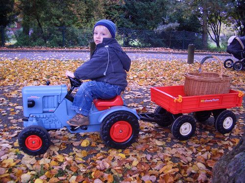 Letzte Einkaufsfahrt mit meinem Eichertrettbulldog bevor der Winter kommt