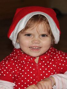 Strahlende Weihnachts-Frau