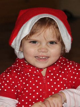 Strahlende Weihnachts-Frau