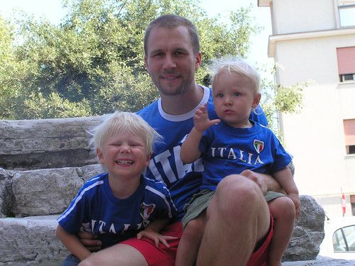 Papa und wir in Italien