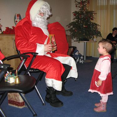 Große Ehrfurcht vor dem Weihnachtsmann