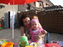 Auf der Baby-Geburtstagsparty von Muckelmaus ihrem ersten Geburtstag