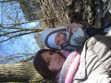 Julien und ich am Bach