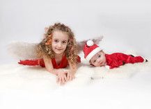 Weihnachtsengel und Mini-Weihnachtsmann