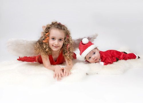 Weihnachtsengel und Mini-Weihnachtsmann