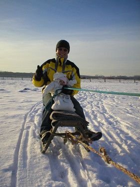 Mit Papa ist gut Schlittenfahren!!!!