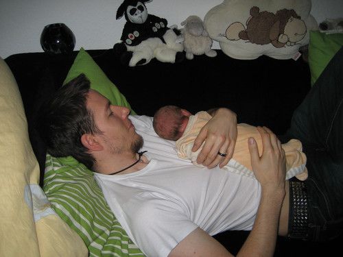 Kuschelstunde mit Papi