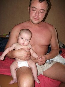 Papa und mir ist warm