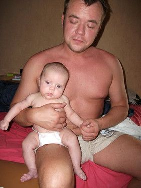 Papa und mir ist warm