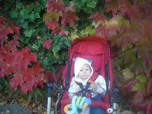 Süße Zwergin vorm Blätterwald