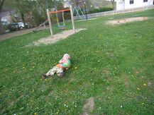 Emilio beim Fußball spielen