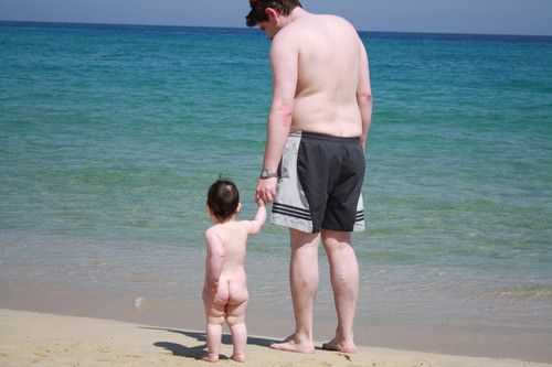 mein Papa ist der Beste er zeigt mir das große Meer