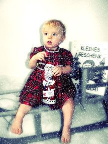 Mia auf dem Schlitten...