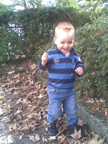 Das erste mal Blätter jagen