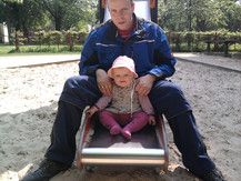 papa und ich auf dem spielplatz ;) 