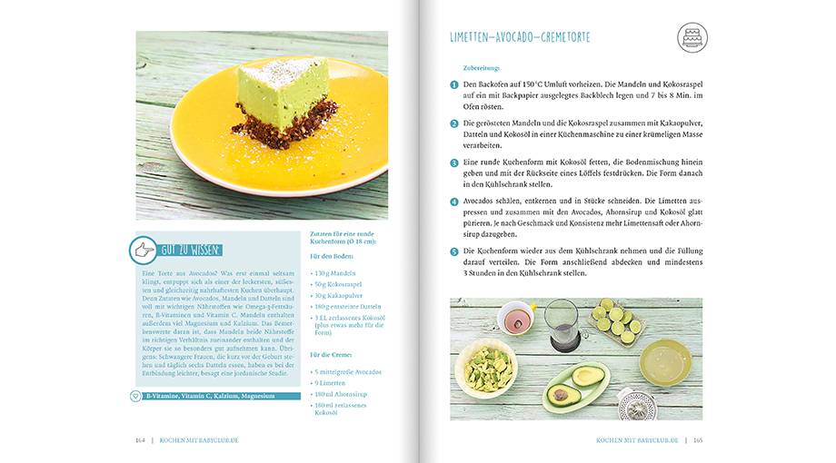 Rezept Limetten Avocado Cremetorte